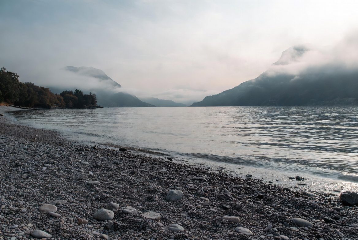 Aix-les-Bains Stadtstrand auf dem Lac du Bourget