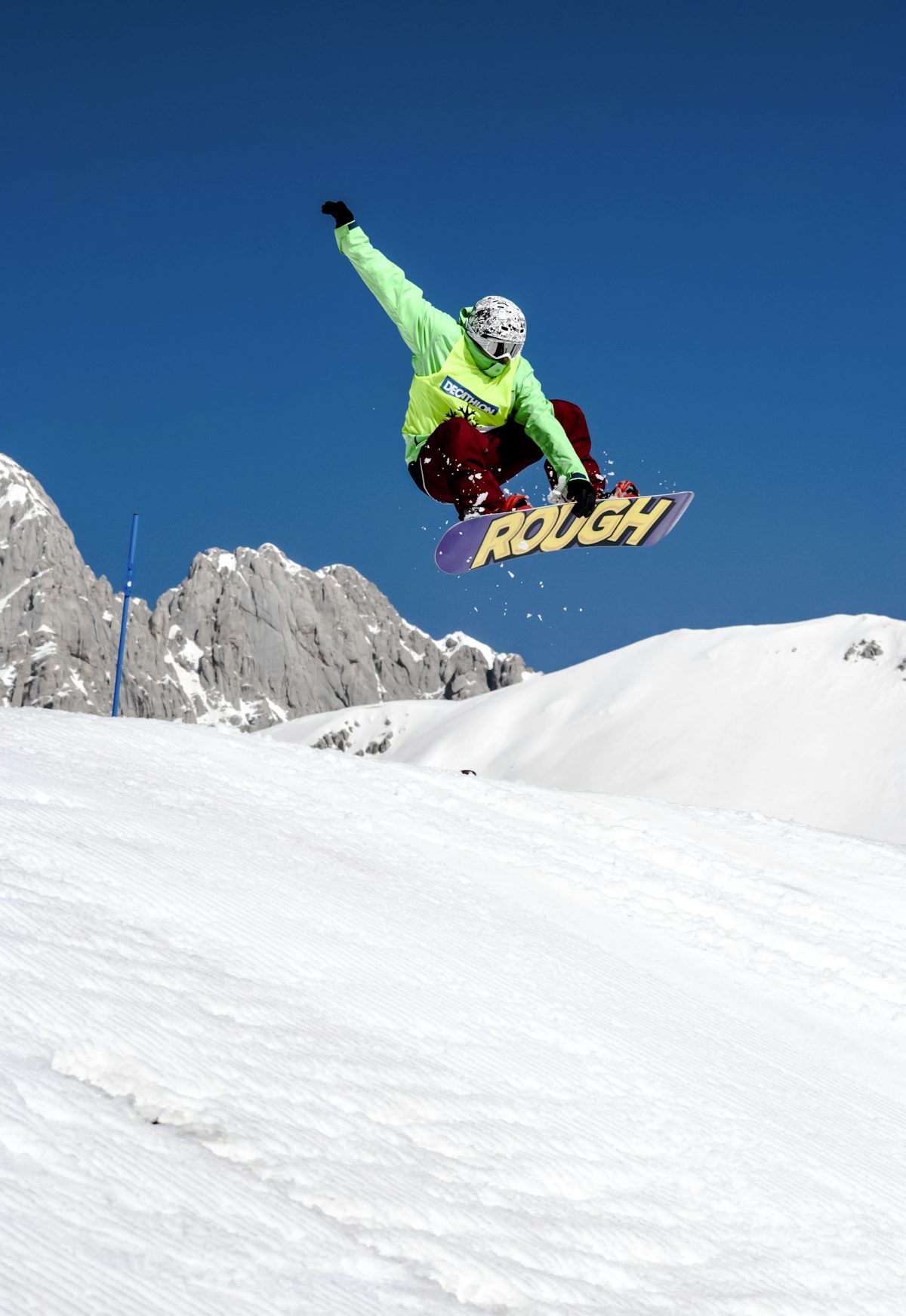 Snowboard jump at Val d'Isère, Haute-Tarentaise